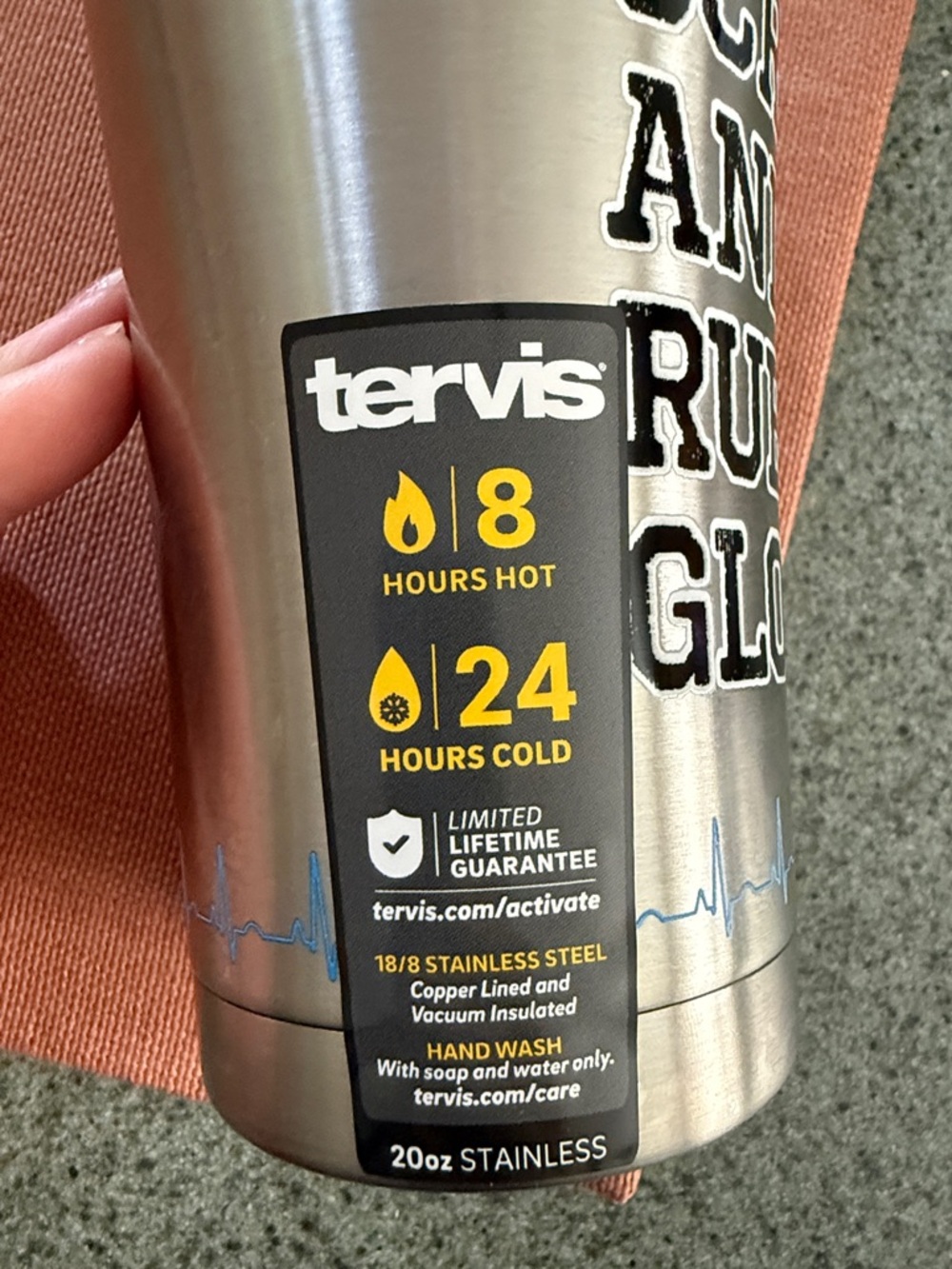 tervis Stainless Steel nurse Tumbler with Black, Yellow and Blue Accents - Picture 2 of 5